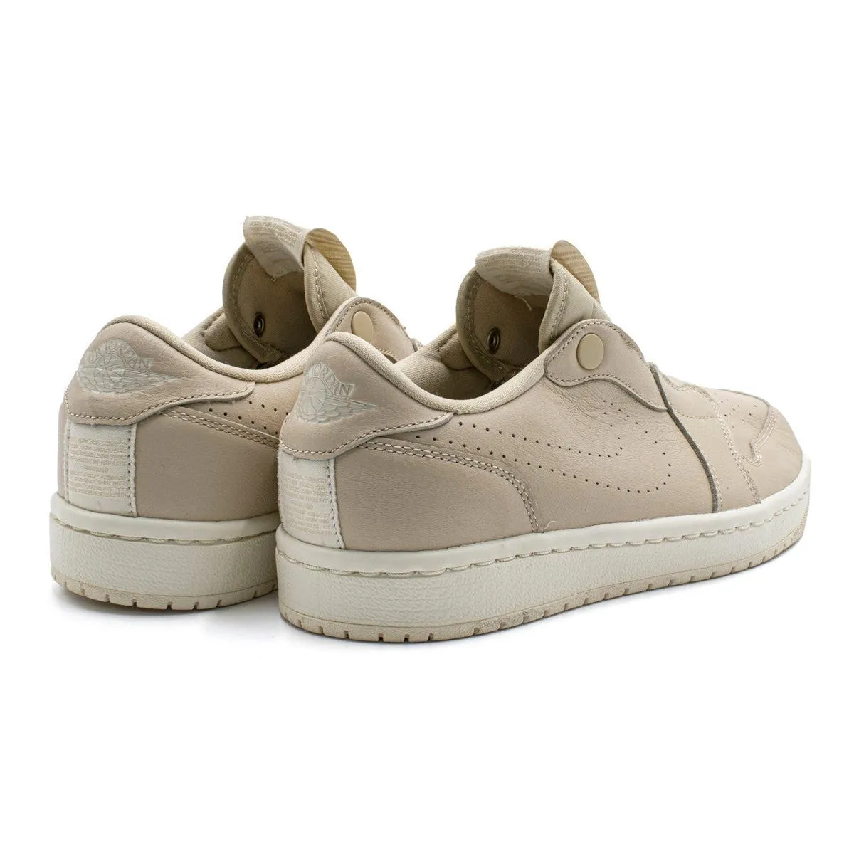Air Jordan 1 Retro Slip Low-Top Sneakers Leather Beige Colour For Women