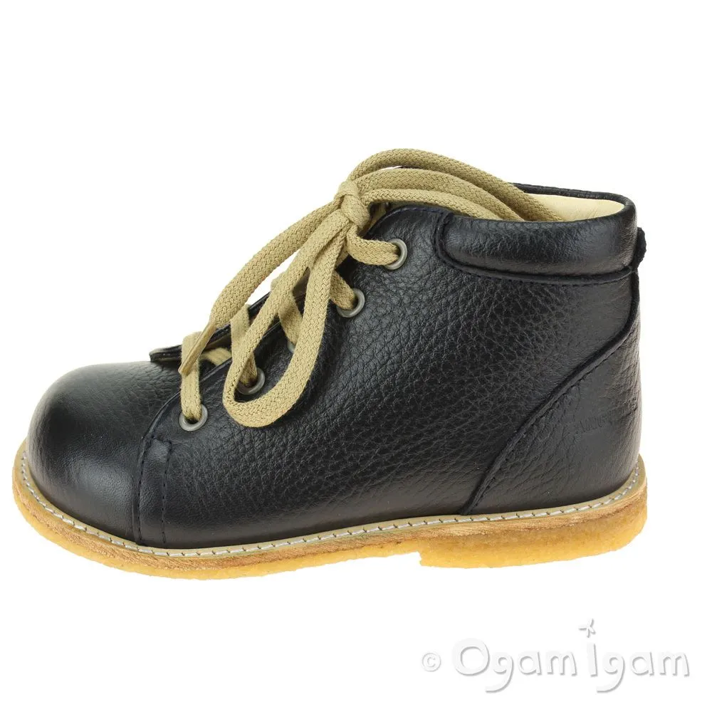 Angulus Lace Up Boots Boys Navy Boot