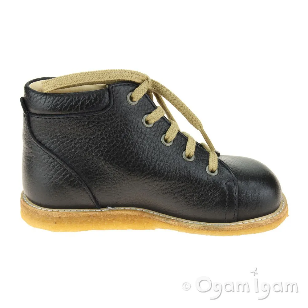 Angulus Lace Up Boots Boys Navy Boot