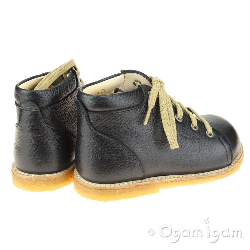 Angulus Lace Up Boots Boys Navy Boot