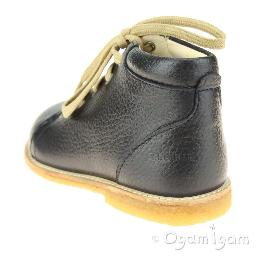 Angulus Lace Up Boots Boys Navy Boot