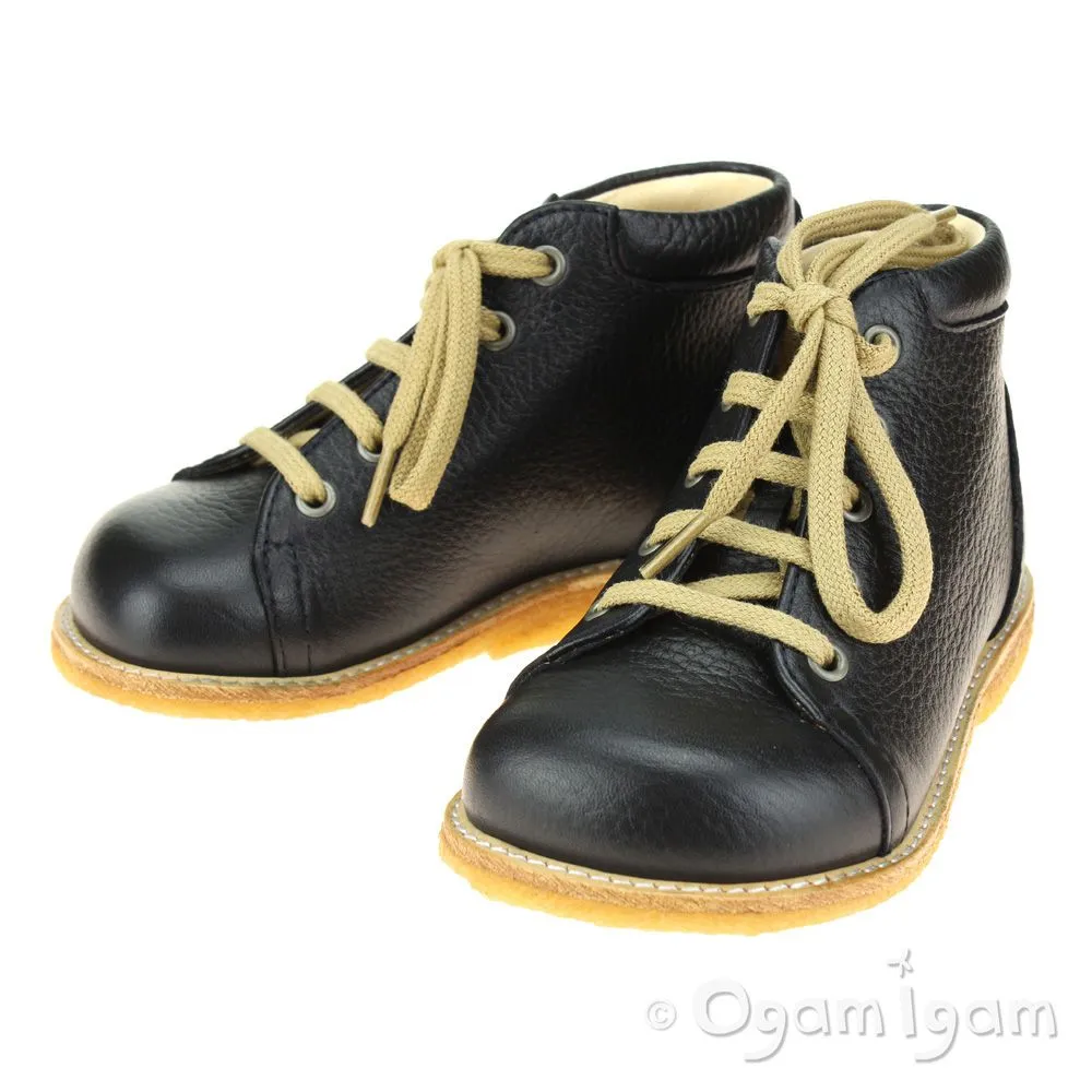 Angulus Lace Up Boots Boys Navy Boot