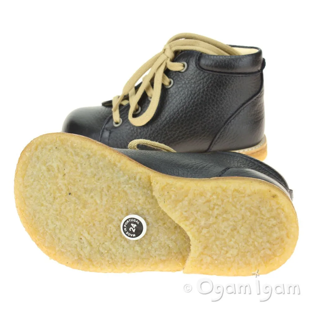 Angulus Lace Up Boots Boys Navy Boot