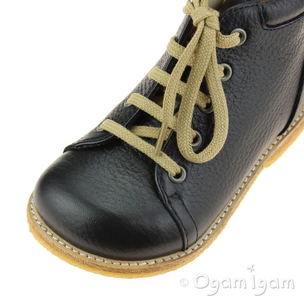 Angulus Lace Up Boots Boys Navy Boot