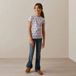 Ariat Girl's So Love T-Shirt - Half Drop Heather Grey