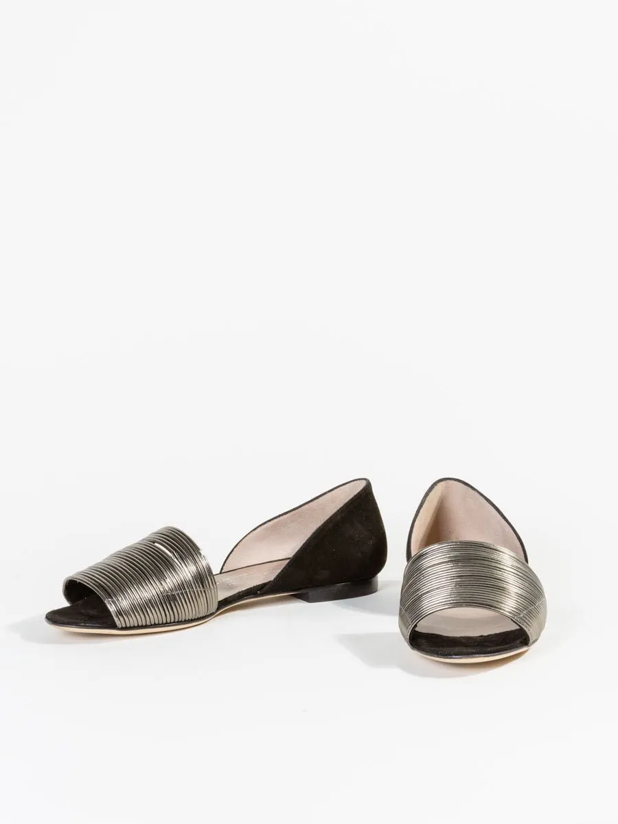 ballet glass velour flat
