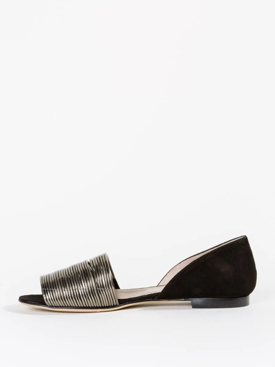 ballet glass velour flat