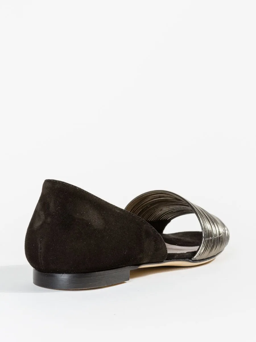 ballet glass velour flat