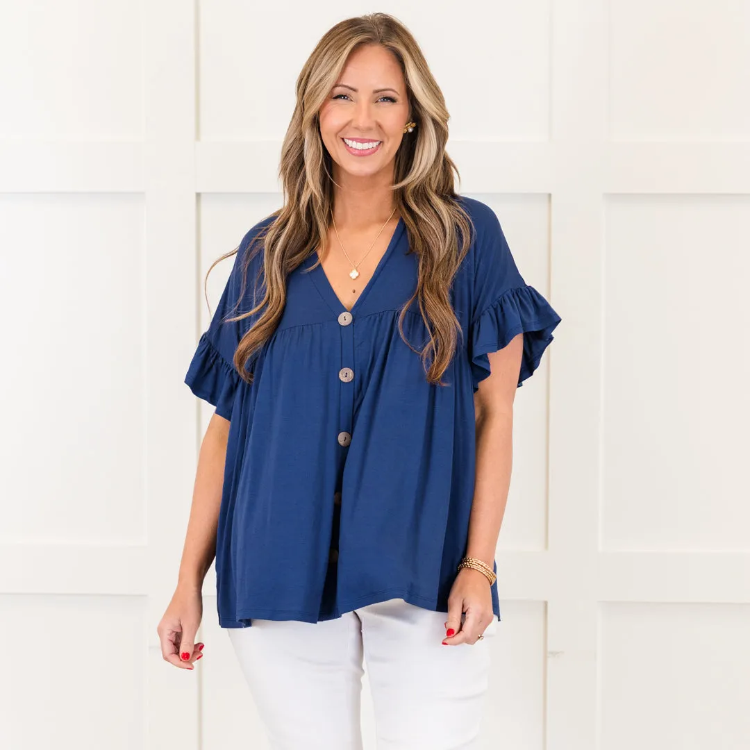 Bittersweet Beginnings Top, Navy