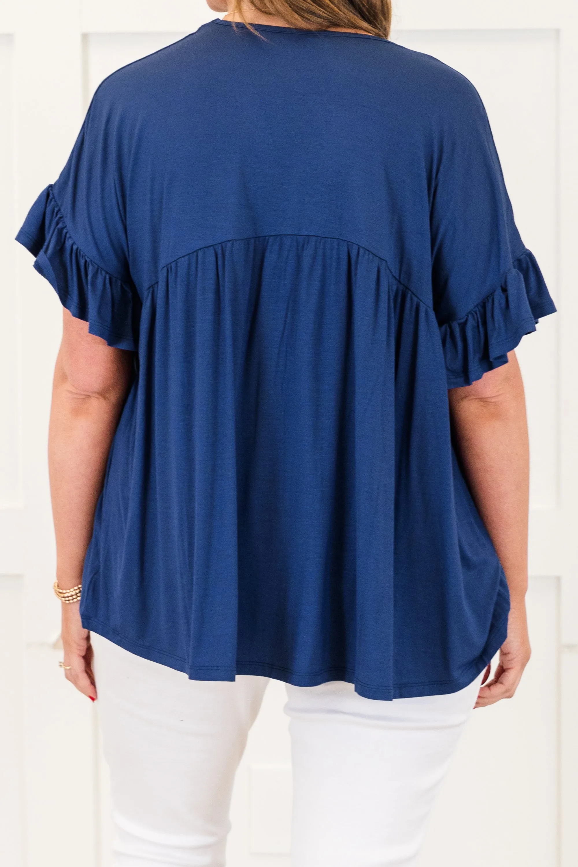 Bittersweet Beginnings Top, Navy