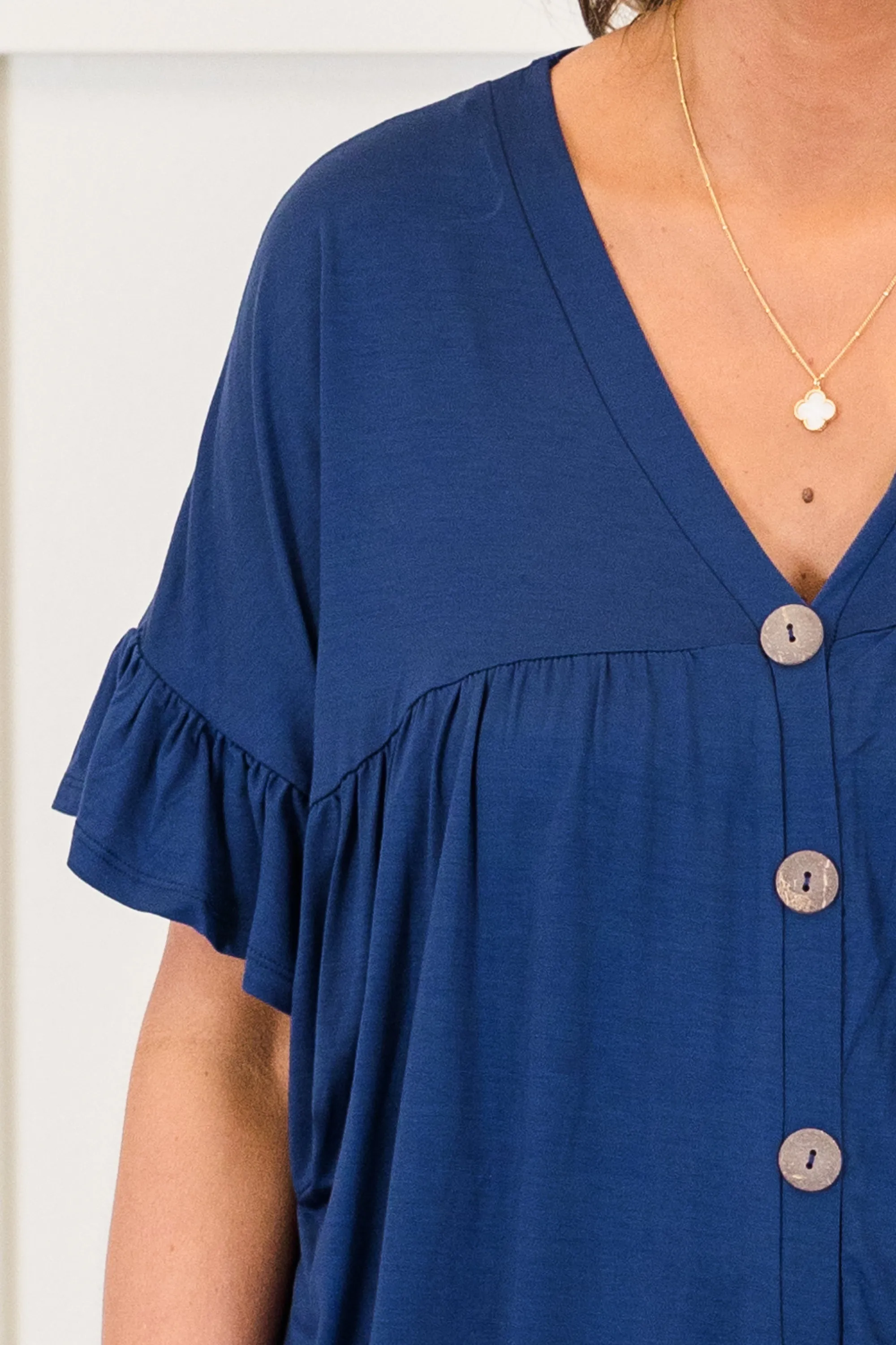 Bittersweet Beginnings Top, Navy