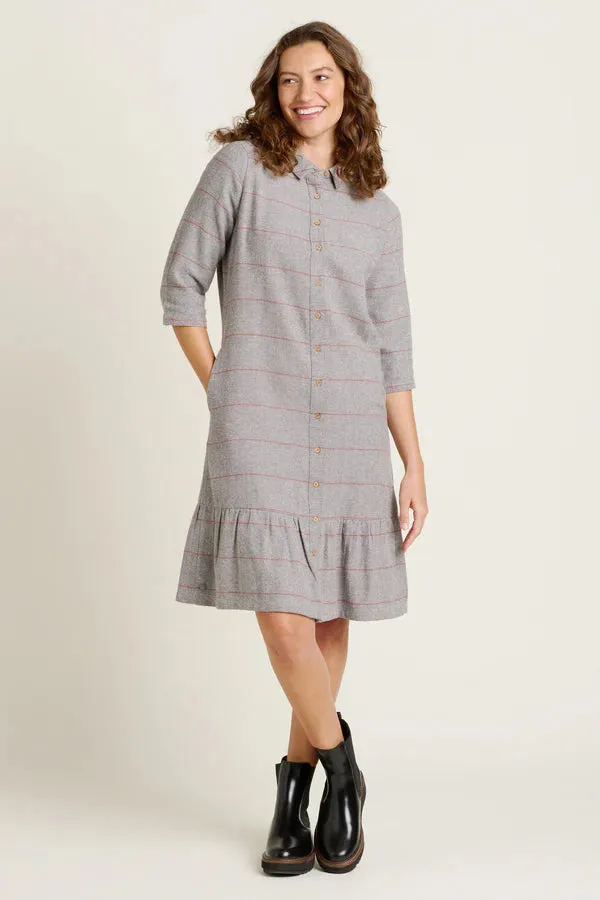 Brakeburn 12 Grey Westbourne Shirt Dress