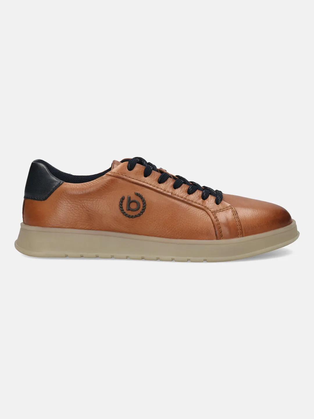bugatti Cognac Premium Leather Sneakers