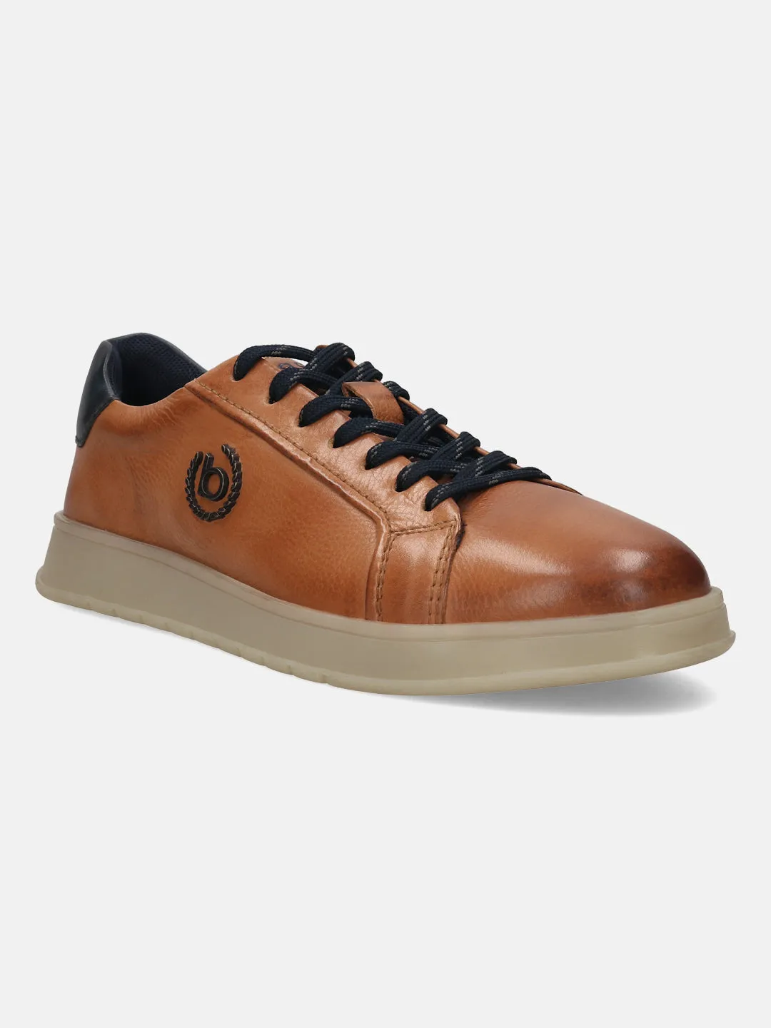 bugatti Cognac Premium Leather Sneakers