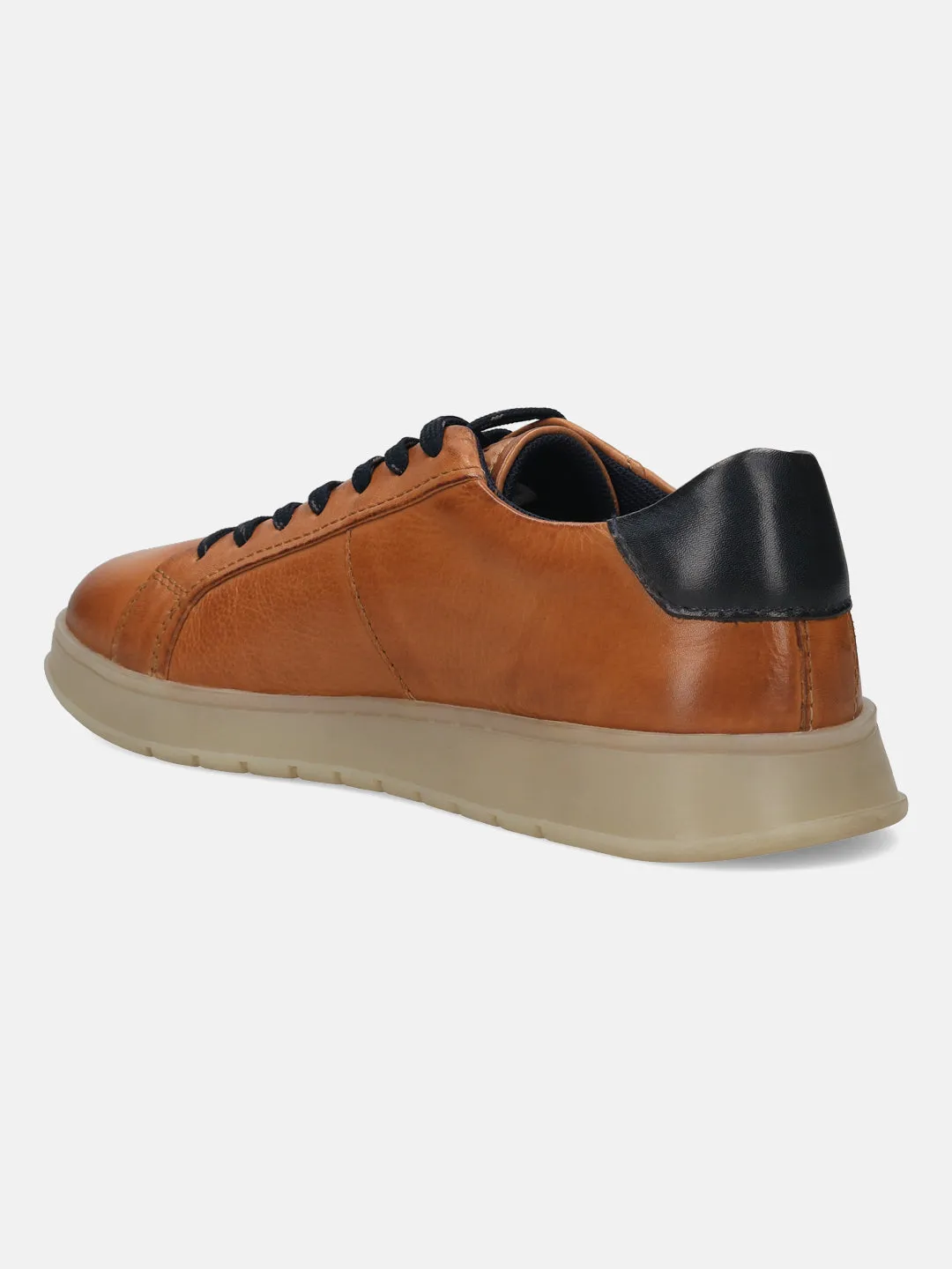 bugatti Cognac Premium Leather Sneakers