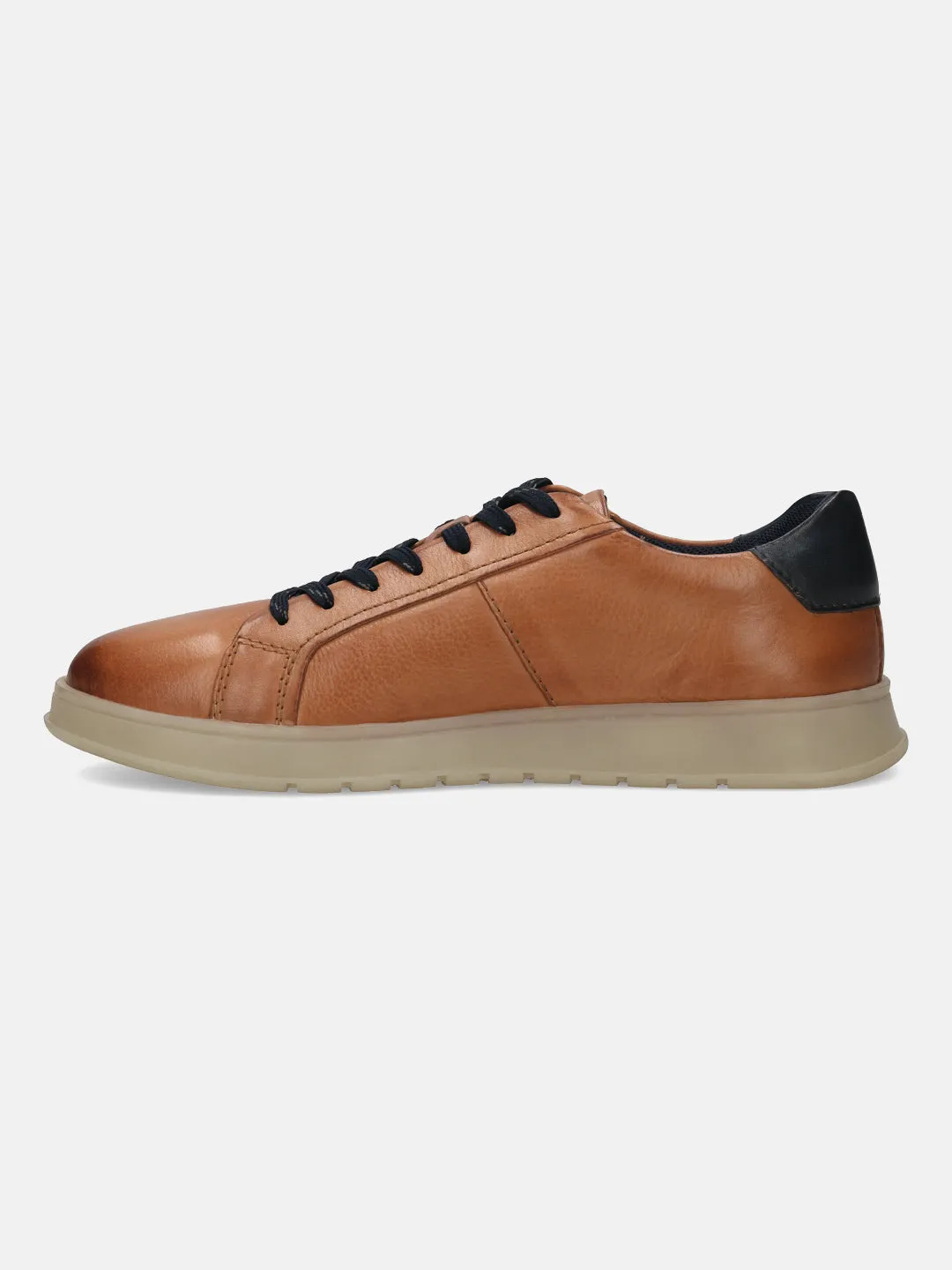 bugatti Cognac Premium Leather Sneakers