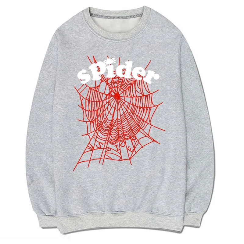 CORIRESHA Women's Spider Web Sweatshirt Crewneck Long Sleeve Casual Fall Cotton Pullover