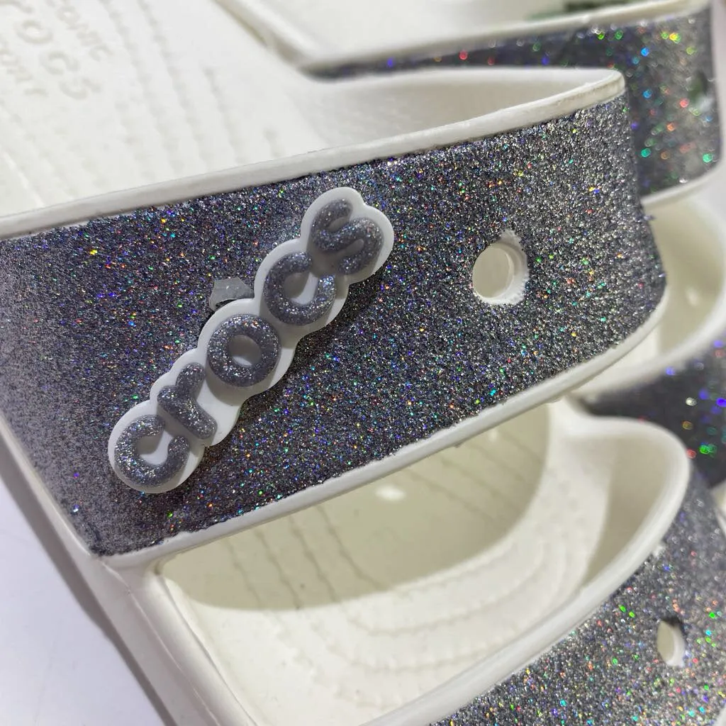 Crocs glitter sandals NWOT 6
