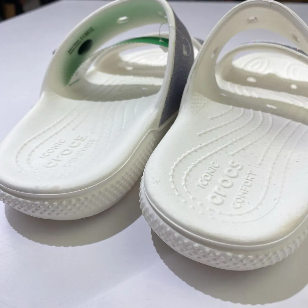 Crocs glitter sandals NWOT 6