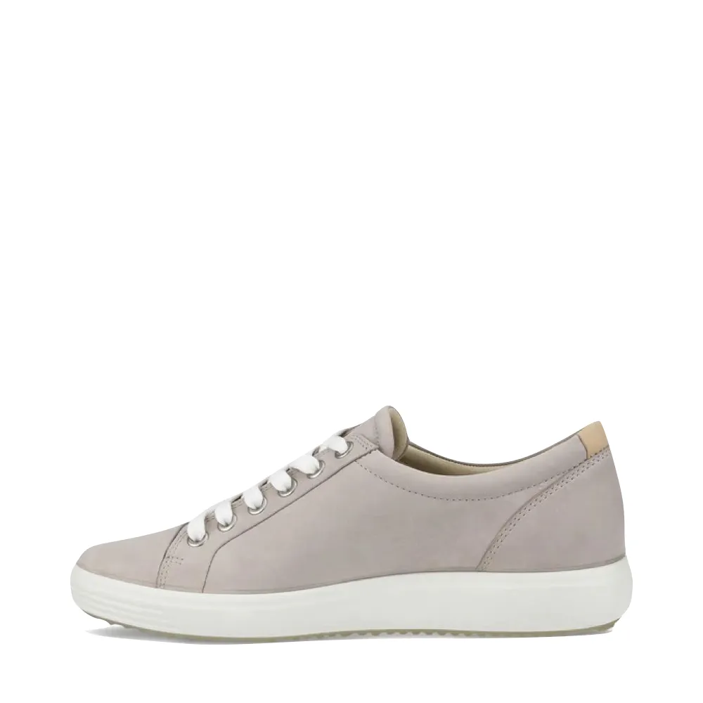 Ecco Women's Soft 7 Suede Lace Sneaker (Grey Rose)