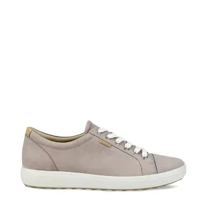 Ecco Women's Soft 7 Suede Lace Sneaker (Grey Rose)