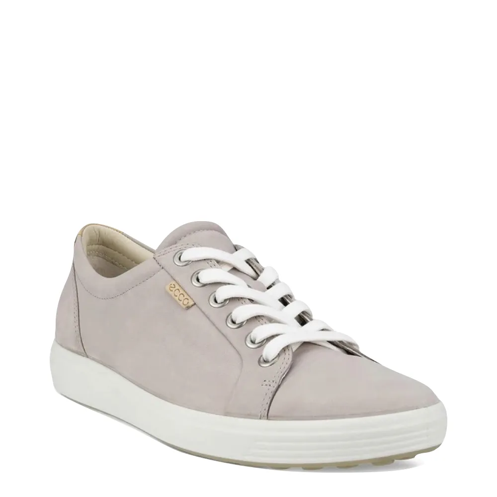 Ecco Women's Soft 7 Suede Lace Sneaker (Grey Rose)