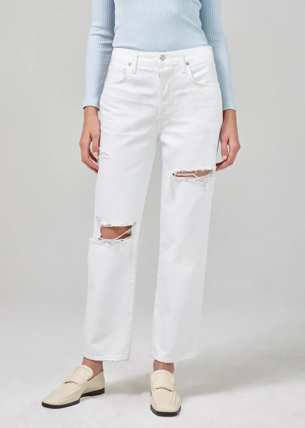 Emery Crop Relaxed Straight - Marscapone