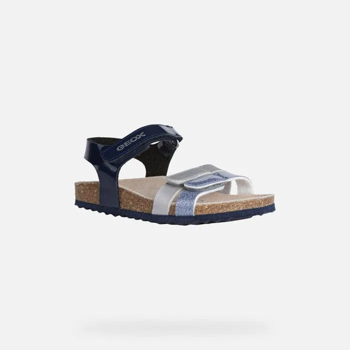 GEOX Girls J Adriel Navy/Silver