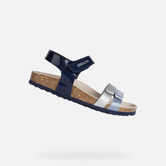 GEOX Girls J Adriel Navy/Silver