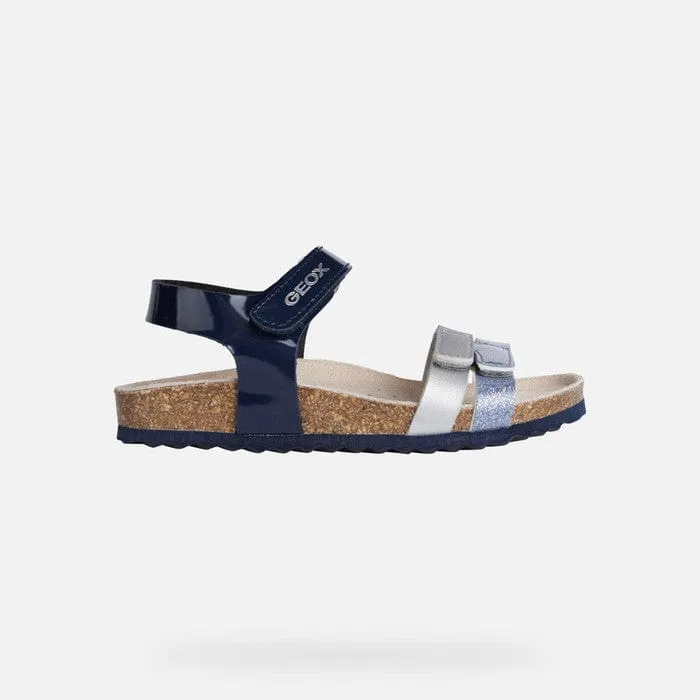 GEOX Girls J Adriel Navy/Silver