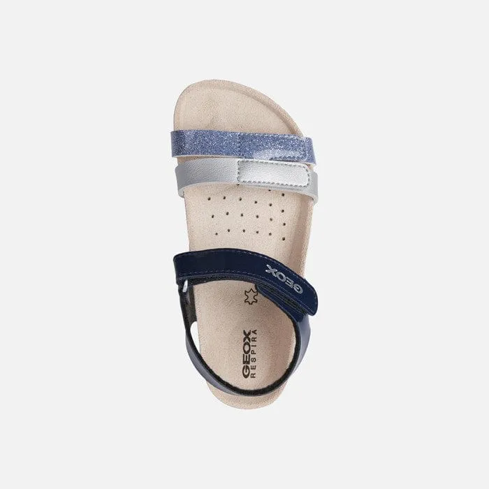 GEOX Girls J Adriel Navy/Silver