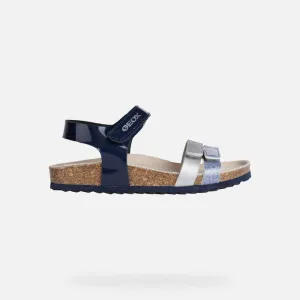 GEOX Girls J Adriel Navy/Silver