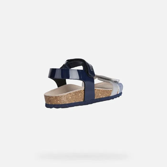 GEOX Girls J Adriel Navy/Silver