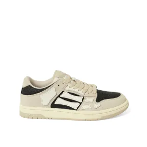Glitter Suede Skeleton Sneaker in Birch Black