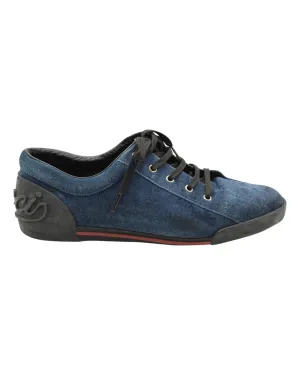Gucci Low Top Sneakers in Blue Suede