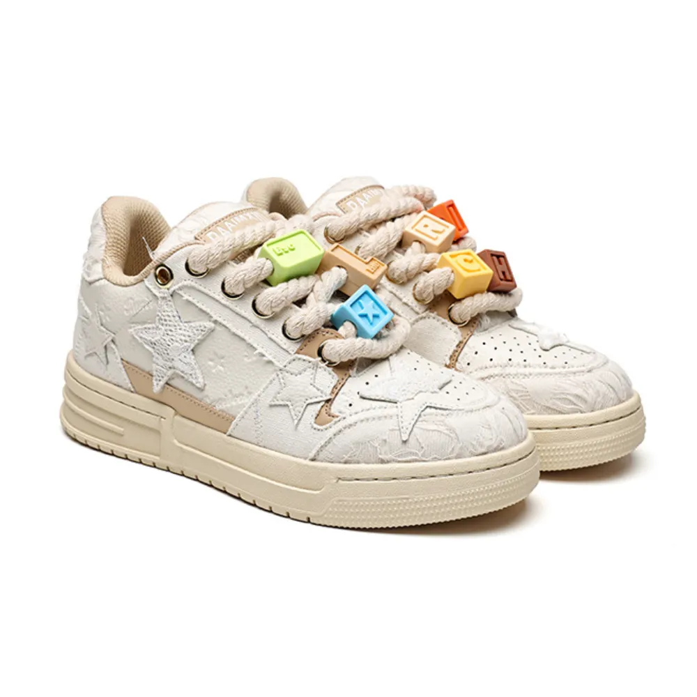H-Block |Street Letter Stars Couple Casual Sneakers