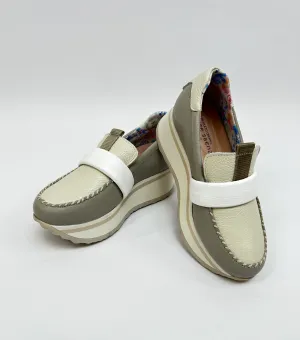 JOSE SAENZ Cream & Grey Loafer