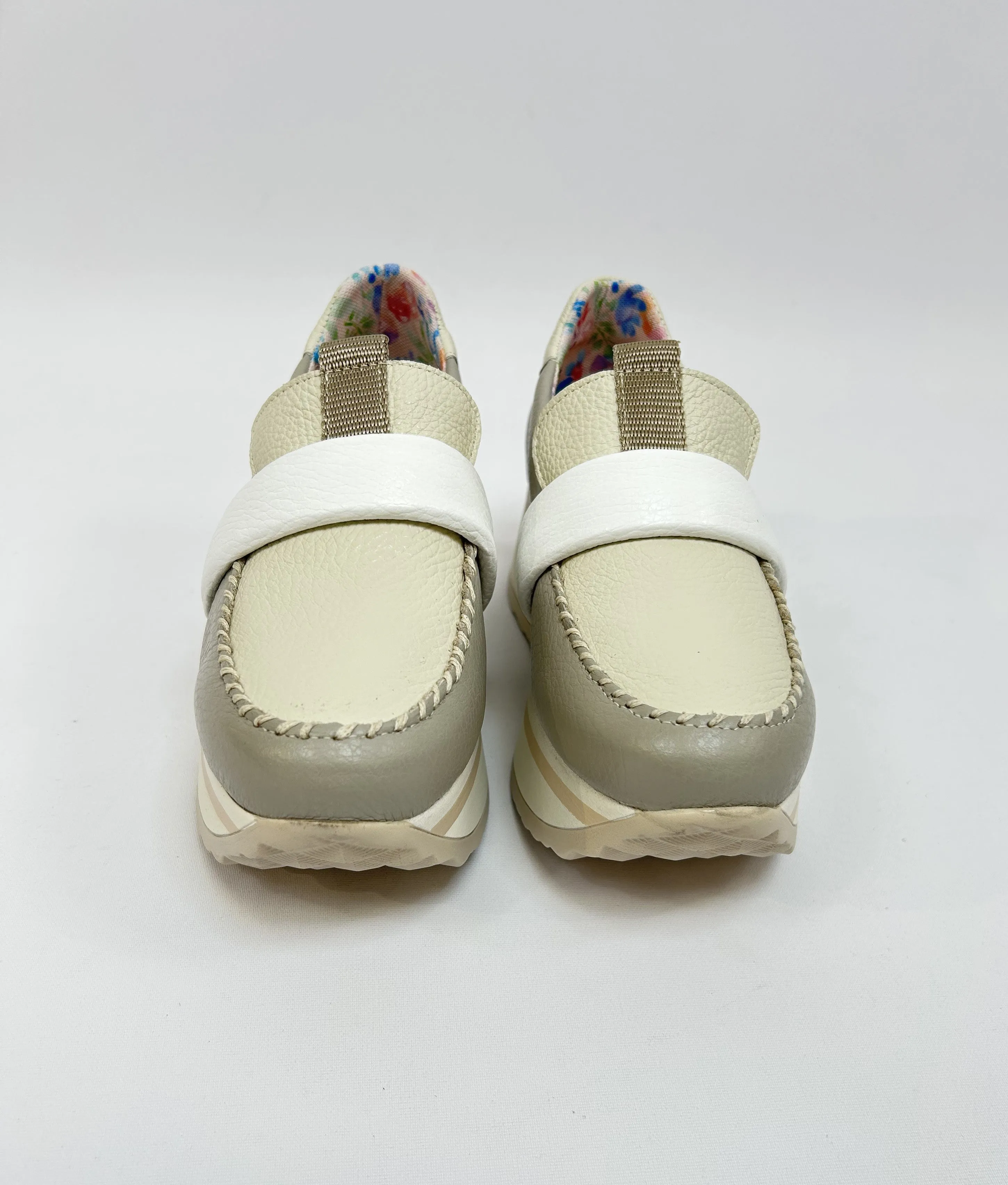 JOSE SAENZ Cream & Grey Loafer