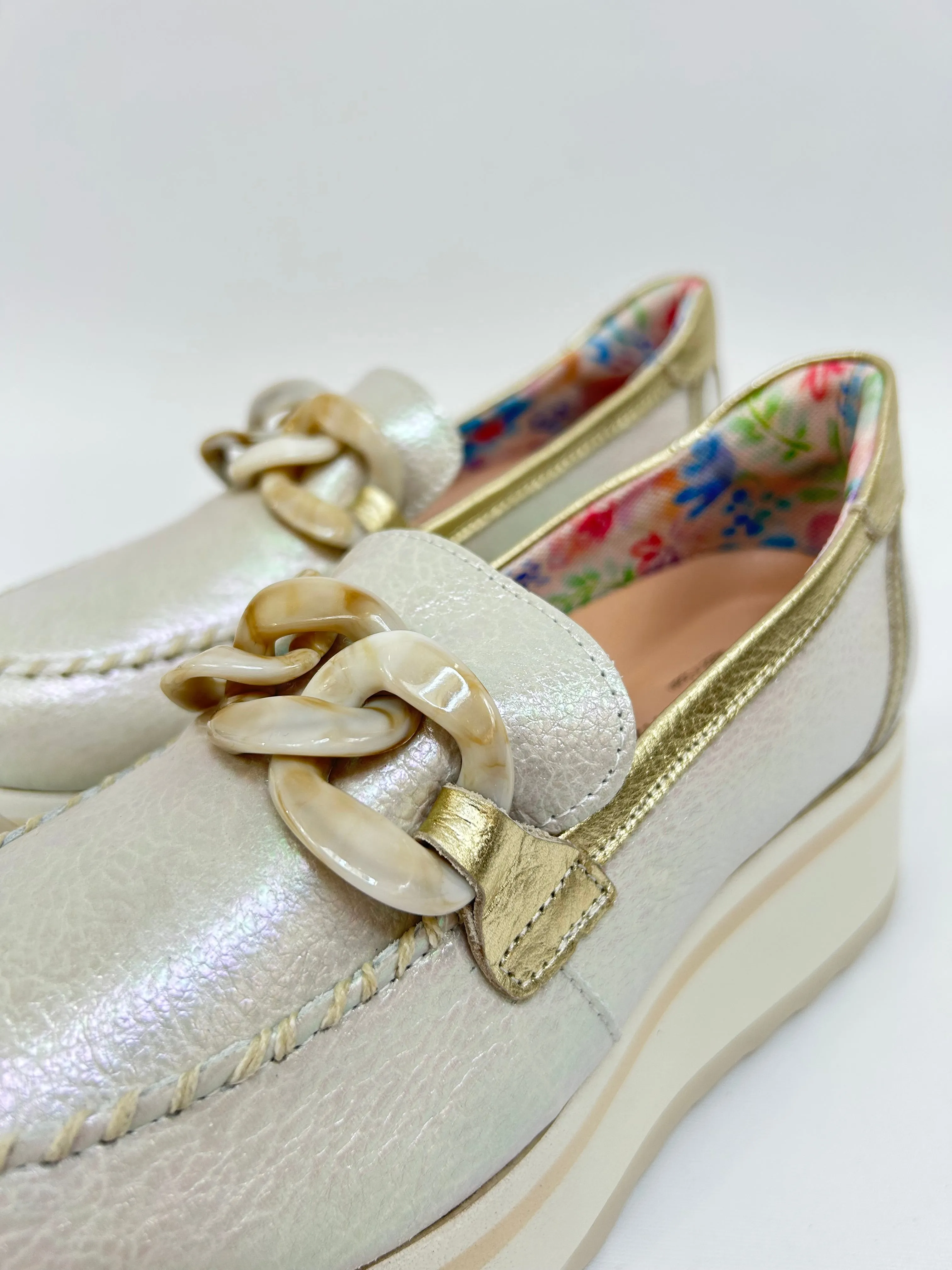JOSE SAENZ Iridescent Buckle Loafers