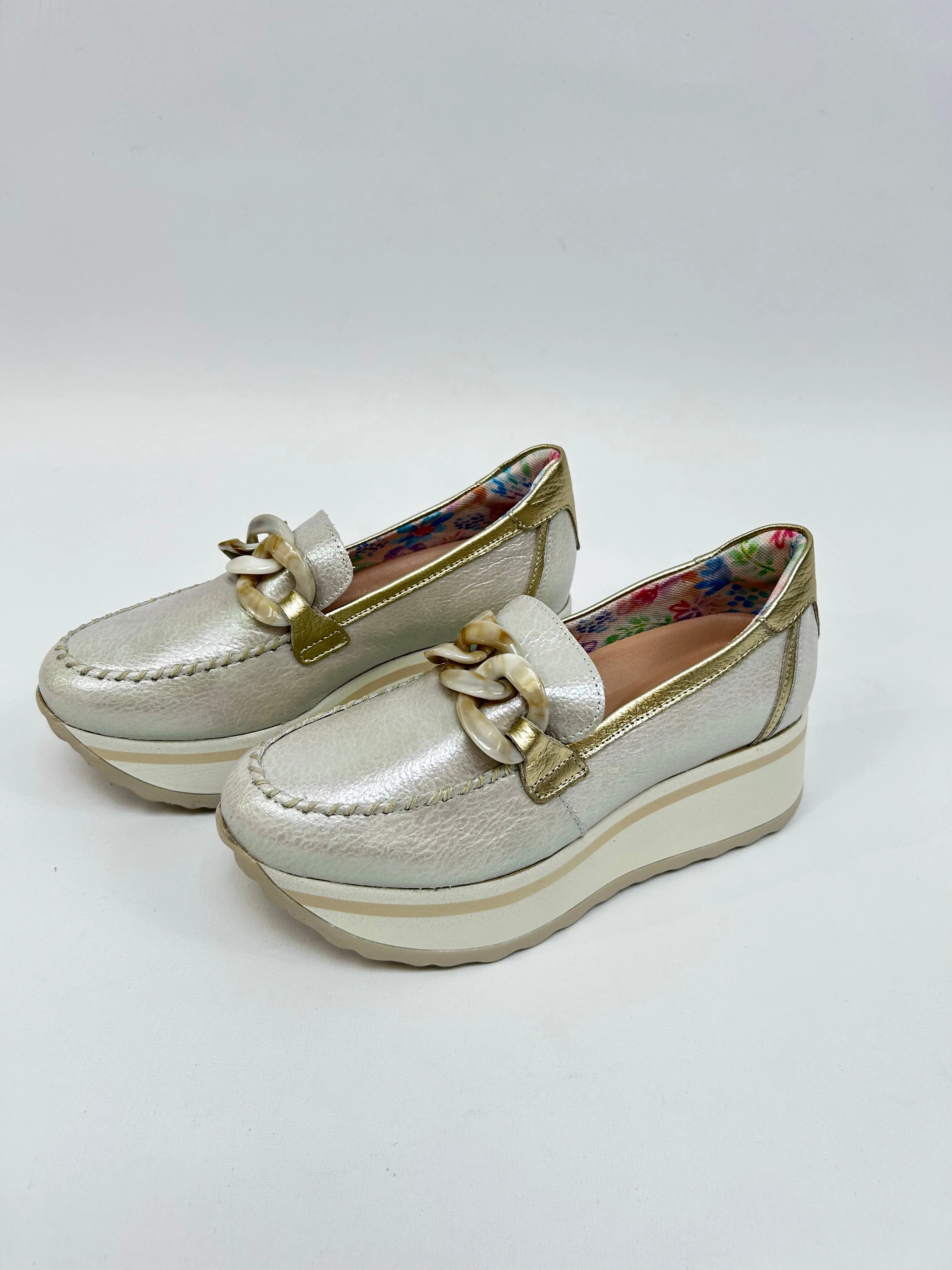 JOSE SAENZ Iridescent Buckle Loafers