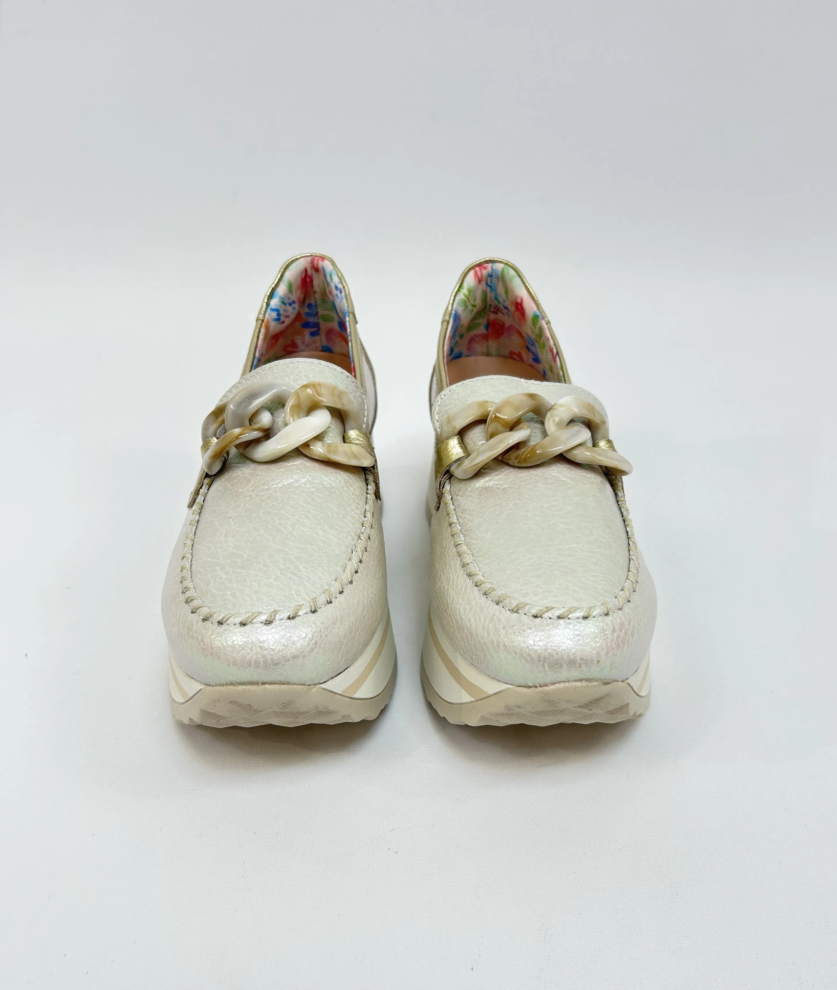 JOSE SAENZ Iridescent Buckle Loafers