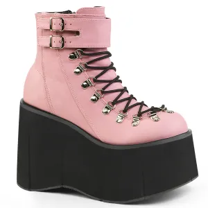 KERA-21 DemoniaCult Baby Pink Vegan Leather Sexy Women's Ankle Boots (Alternative Footwear)