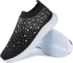 Lausiuoe Running Shoes For Women Arch Support Slip On Walking Shoes Lightweight Casual Fashion Sneakers Tennis Shoes