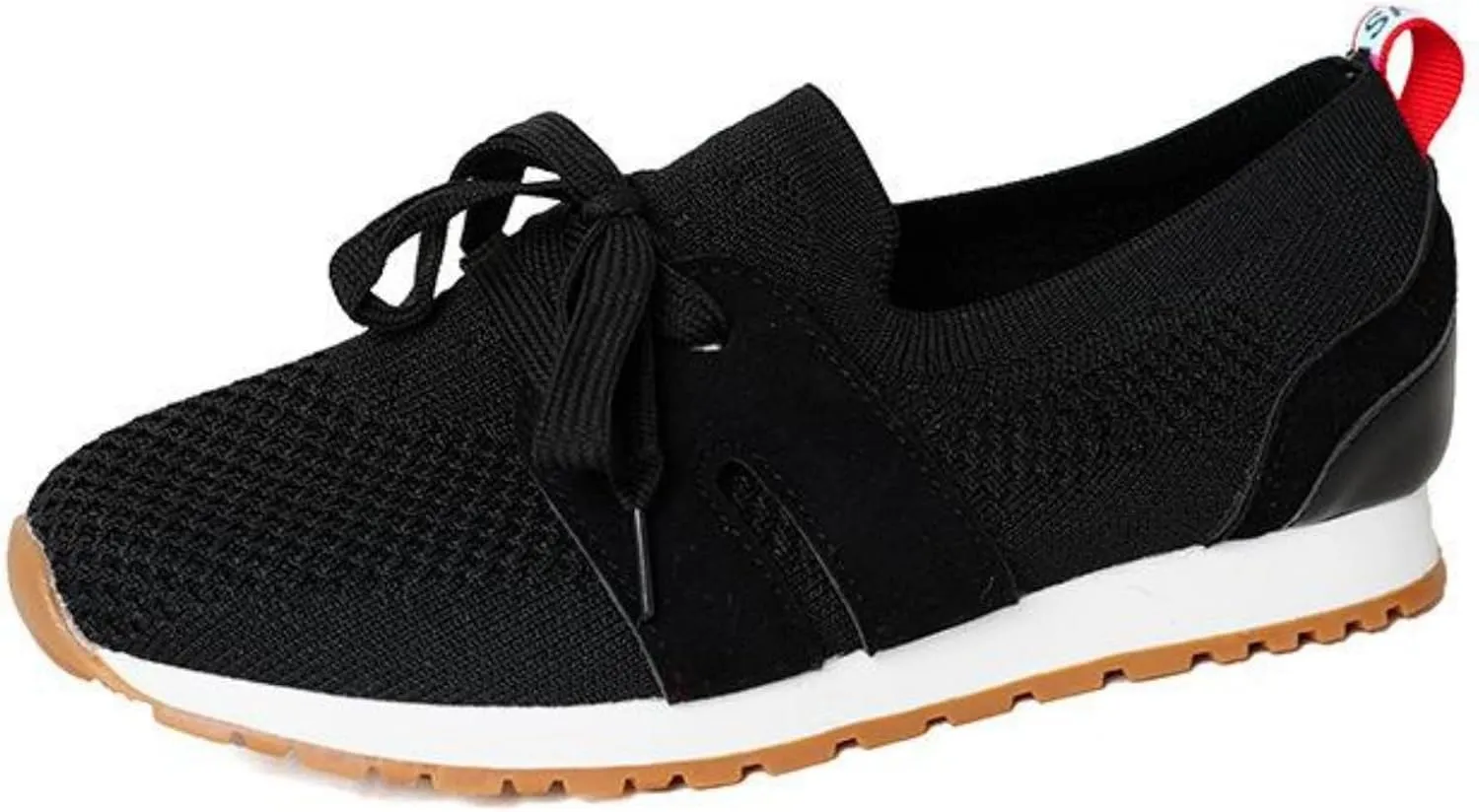 Lausiuoe Slip On Sneakers Women Arch Support Breathable Mesh Walking Shoes Fashion Comfort Running Tennis Gym Workout Shoes