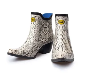 Lizzie Snake Print Cowboy Boot Wellies