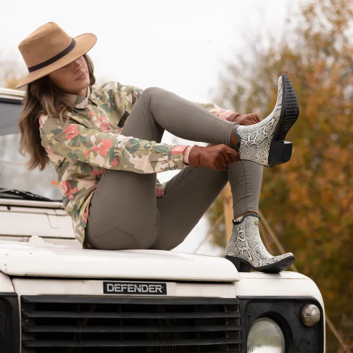 Lizzie Snake Print Cowboy Boot Wellies