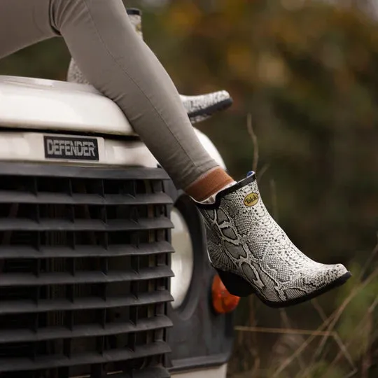 Lizzie Snake Print Cowboy Boot Wellies