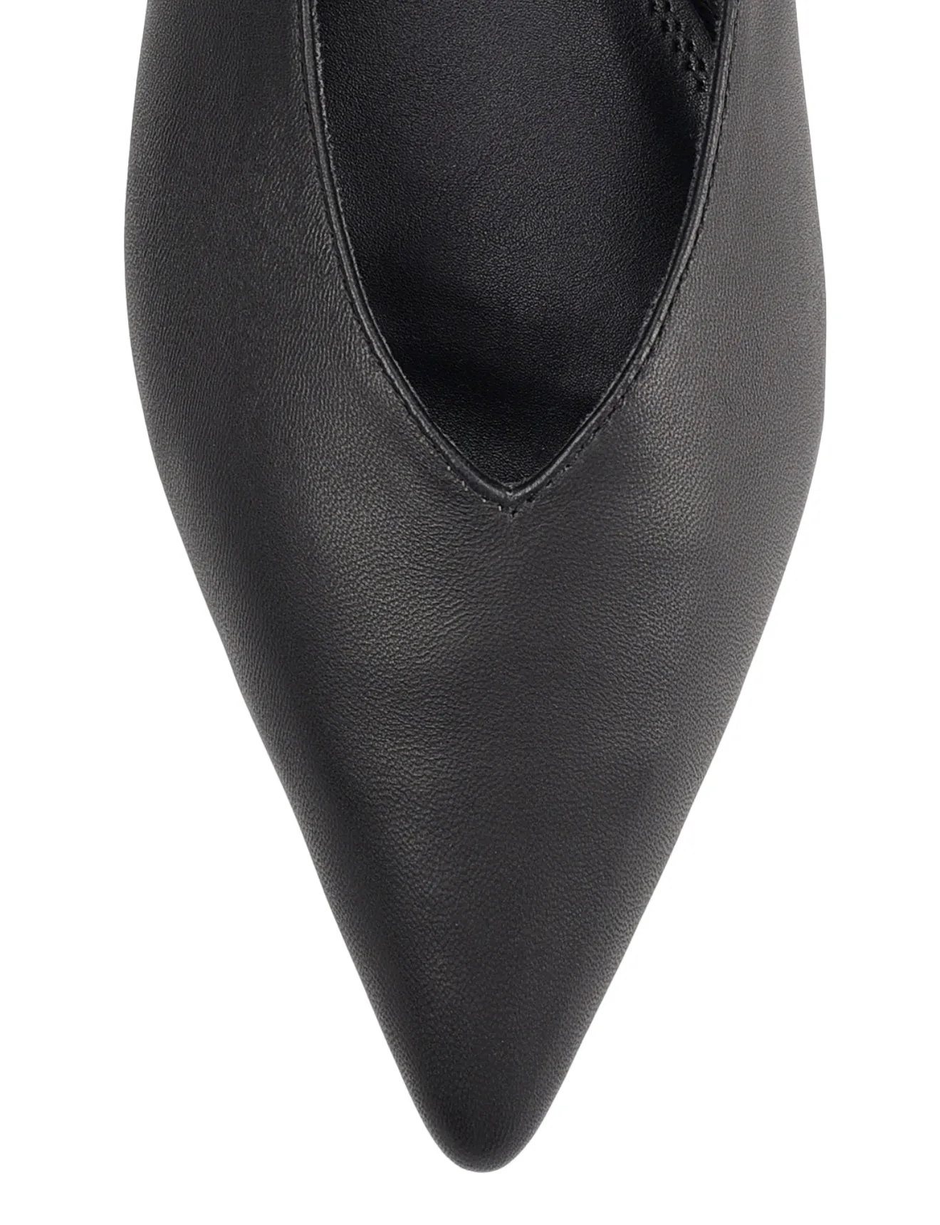 Locke Flat Pumps - Black Leather