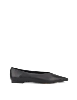 Locke Flat Pumps - Black Leather