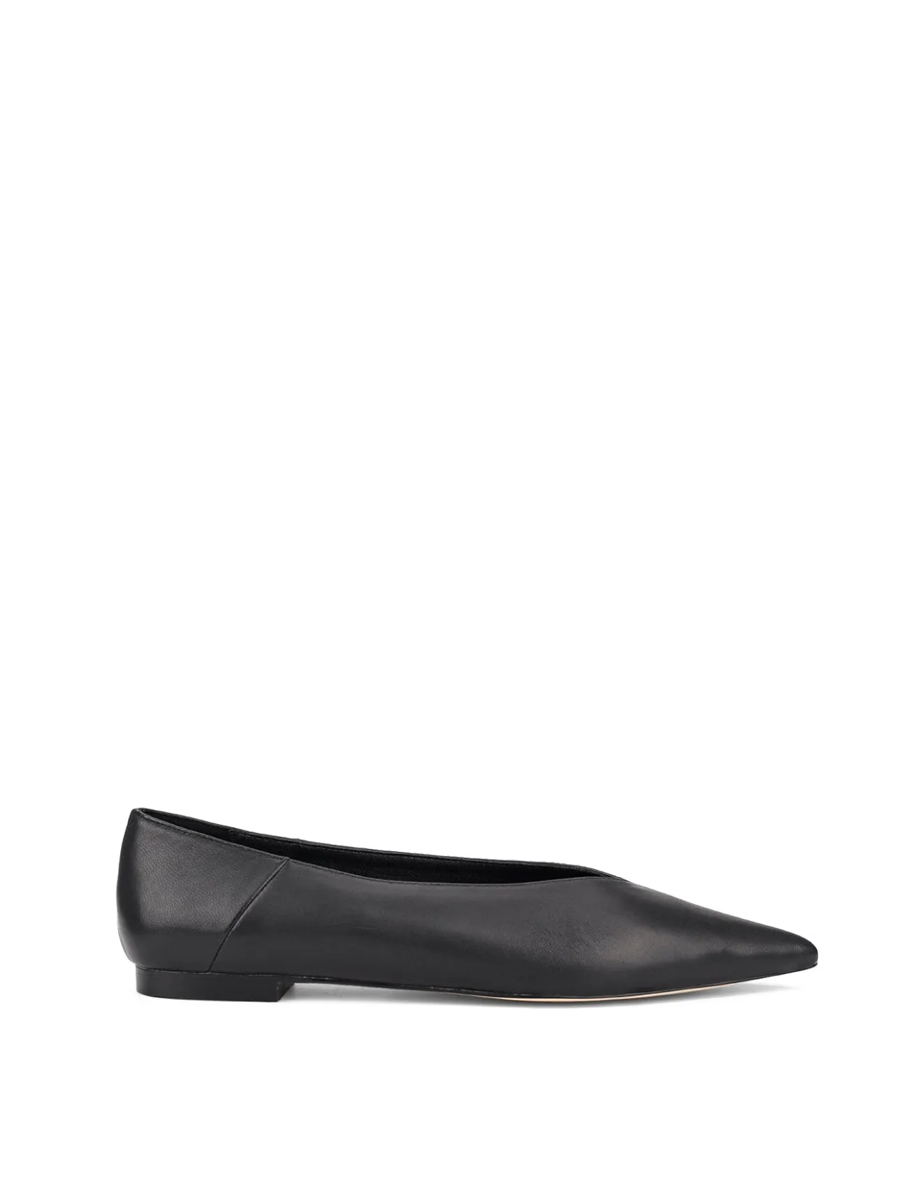 Locke Flat Pumps - Black Leather